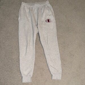 Champion Light Gray Joggers with Logo